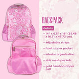Lilly Pulitzer Large Backpack with Pockets, Adjustable Straps and Top Handle, Bookbag for Work and Travel