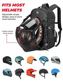 KEMIMOTO Motorcycle Helmet Backpack, 20L Storage Bag with Expandable Hidden Net for Full Face Helmet, Riding & Daily Commute Gift for Men