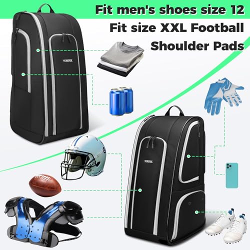 YOREPEK Football Bag Backpack for Youth with Shoe Pocket for Training Day