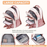 LIBENED School Backpack for Teen Girls & College Women, Water-Resistant Ergonomic 15.6 inch Laptop Bookbag, Cute Aesthetic Middle & High School Travel Backpack