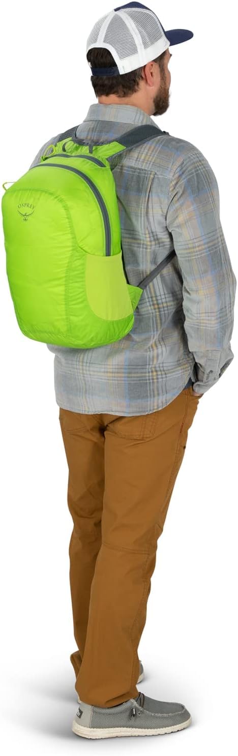 Osprey Ultralight Collapsible Stuff Pack - Lightweight, Packable Travel Backpack — Extra Bag For Travel and Every Day — 18 L Capacity Daypack to Expand Luggage, Waterfront Blue