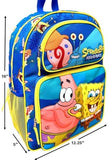 Fast Forward Kid's Licensed 16" SpongeBob Cargo Backpack - Large School Backpack with Multiple Pockets