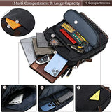mygreen Mens Bag Canvas Shoulder Bag Small Messenger Crossbody Bag Work Bag Vintage Multi-function Army Green