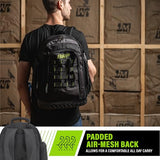 AWP Extreme Tool Backpack, Rugged Polyester Jobsite Backpack with Waterproof Molded Base, Padded Shoulders and Waist Straps, 23 Tool Storage Pouch Pockets, 1L-22419-2