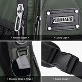 WITZMAN Sling Bag for Men Casual Crossbody Bag with USB Charging Port