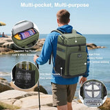 YOUNGOA Cooler Backpack Insulated Waterproof for Men and Women, 2 Insulated Compartments Backpack Cooler for Beach Travel Camping, Portable Lightweight (Green, Large)
