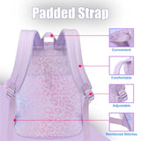 Lroiutian Mesh Backpack for Girls Boys, Heavy Duty Semi-Transparent Mesh Bookbag Womens Mens Mesh Backpacks for School, Sports, Beach, Swimming, Travel Purple Leopard