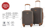 Wrangler 22" and 18" Heartland 2-Piece Carry-On Luggage Set, Chocolate