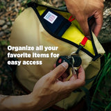 Topo Designs Accessory Bags, Travel Organizer Accessories for Smaller Items, Durable Storage Pouch, 3 Sizes, Fully Lined Pack Cloth (Small, Navy/Navy)
