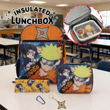 BIOWORLD Unisex Naruto Sasuka & Naruto 5-Piece Backpack Set (Little Kid/Big Kid), Blue, One size