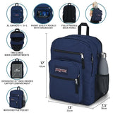 JanSport NCAA Officially Licensed Backpack, Florida State Seminoles, Big Student with Padded 15-Inch Laptop Sleeve, 2 Compartment Computer Bag with Bottle Pocket & Haul Handle, Book Rucksack, Black