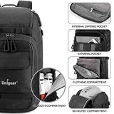 Unigear Ski Boot Bag Backpack for Helmet 50L/70L, Goggles, Gloves, Skis, Snowboard & Accessories (Black)