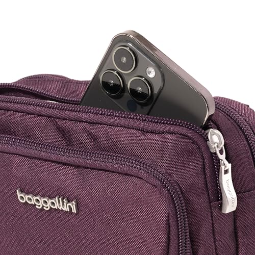 Baggallini Trifecta RFID Wallet Crossbody - 8"x6" Crossbody Bag for Women Convertible Fanny Pack Belt Bag