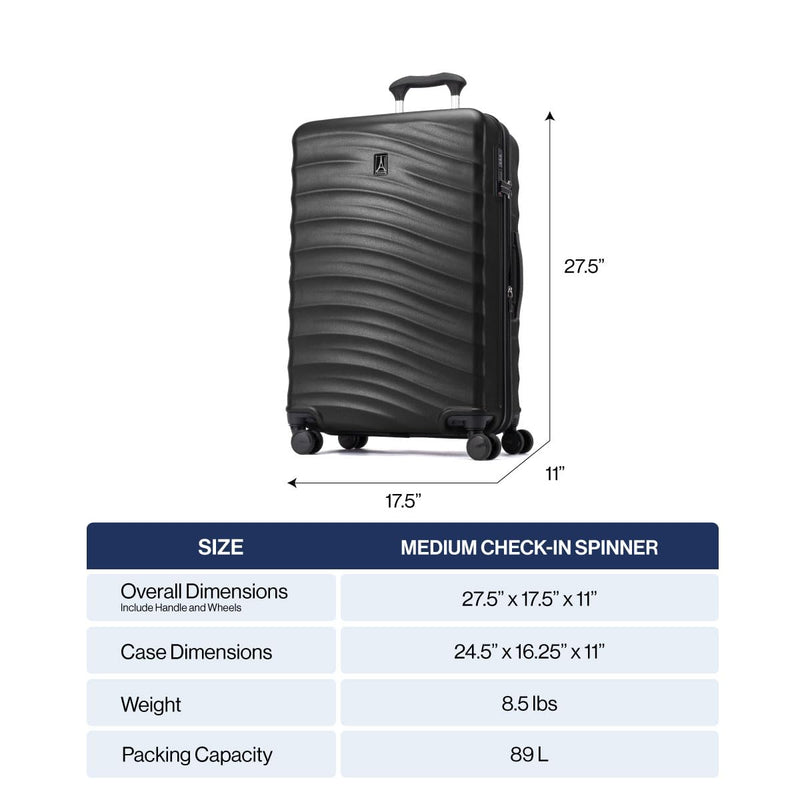 Travelpro Maxlite Air V2 Hardside Expandable Checked Luggage, 8 Spinner Wheels, Lightweight Hard Shell Suitcase, TSA lock, Ensign Blue, Checked Medium 25-Inch