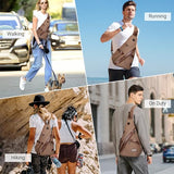 WITZMAN Canvas Sling Bag for Men Vintage Convertible Sling Backpack
