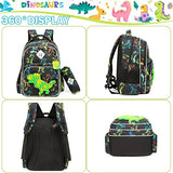 Meetbelify Boys Dinosaur Backpack for Elementary Kindergarten School Bag with Lunch Box Set Kids Backpack Set for Boys Age 6-8
