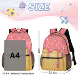 GzLeyigou Daypack Backpacks 16 Inch Bookbags for Students, Ice Cream School Backpack Laptop Shoulder Bag Daypack for Travel Hiking Camping, Casual Daypack for Girls Boys Women Men