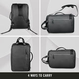 Kenneth Cole REACTION Parker 16" Polyester Tech Covertible Backpack/Briefcase, Black