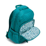 Vera Bradley Women's Cotton Campus Backpack, Forever Green - Recycled Cotton, One Size