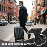 2Pcs Luggage Suitcase Wheels,Only Compatible with DELSEY 24 Inch Checked-Medium ,luggage wheels replacement with Screws/screwdriver,360° Rotation Spinner Wheel,Mute Double Row Swivel Wheel(Black)