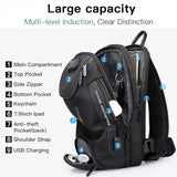 BANGE Anti theft Sling Backpack with Lock, Men's Sling Bag for Men, Shoulder Crossbody Backpack with USB Charging Port for Men and Women