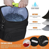 Cooler Backpack Insulated Leakproof Waterproof Backpack Cooler Bag 30 Cans, Large Capacity Lightweight Travel Camping Beach Backpack Cooler Ice Chest for Men and Women, Black