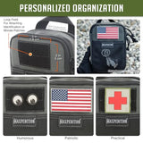 MAXPEDITION Double-Decker EDC Pocket Organizer (5” x 2.5” x 7”) EDC Pouch, Tactical Tool Pouch for Organization, MOLLE Accessories for Everyday Carry (Wolf Gray) 0247W