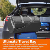 Amazon Essentials Duffel Bag for Travel and Sports, 25-inch Foldable Packable Nylon Bag with Multiple Zippered Pockets, 35 lb Weight Capacity, Collapsible for Easy Storage, Black