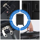 OLIXIS 20/24/28 Inch Suitcases Set,Black