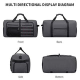 WITZMAN Foldable Duffle Bag for Men Large 65L Travel with Shoe Compartment