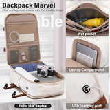 Coolife PC Hardshell Luggage, TSA Lock, Spinner, 3-Piece Set with Backpack