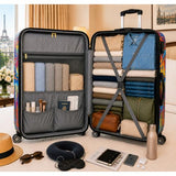 World Traveler Paris Nights 4-Piece Polycarbonate Spinner Luggage Set – Expandable Hardside Suitcases with TSA Lock, 20" Carry-On, 24" Medium, 28" Large Checked Luggage & 13" Travel Case