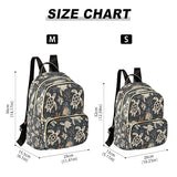 ALAZA Sea Turtle Coral Reef Black Women Backpack Purse Ladies Fashion Shoulder Bag Daypack Travel Bag 10L
