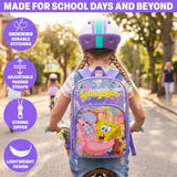Get Trend SpongeBob SquarePants Girls Clear Backpack, 17 inch Transparent School Bookbag, See Through Travel Bag with Straps, Gifts for Girls (Multicolor SpongeBob)