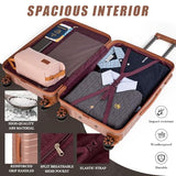 Cosbarn Luggage Sets 5 Piece Suitcases with Wheels, Suitcase Sets ABS Hard Case Luggage with TSA Lock Durable Carry-on Luggage with Spinner Wheels Travel Suitcase for Men Women