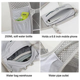 INOXTO Running Hydration Vest Backpack,Lightweight Insulated Pack with 1.5L Water Bladder Bag Daypack for Hiking Trail Running Cycling Race Marathon for Women Men (Light Gray)
