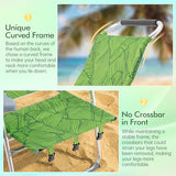 Outvita Backpack Beach Chair with 7 Position Adjustable Backrest, Lightweight Folding Aluminum Camping Chair with Detachable Storage Bag, Carry Strap & Side Pocket, 265 lbs Capacity