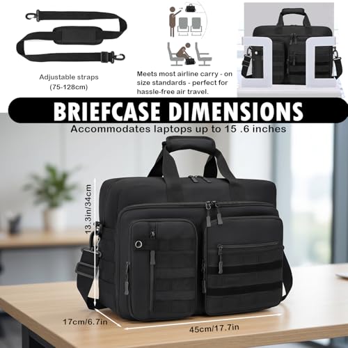 Tactical Laptop Bag for Men,17 In Military Messenger Bag Briefcase Bac –