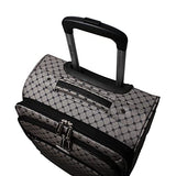 Steve Madden Designer Luggage Collection - 3 Piece Softside Expandable Lightweight Spinner Suitcase Set - Travel Set includes 20 Inch Carry on, 24 Inch & 28-Inch Checked Suitcases (Noble Black/Grey)
