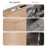 S-ZONE Crossbody Bags for Women Trendy Small Cross Body Purse for Woman Vegan Leather Designer Shoulder Bag Travel Everyday Nude