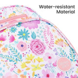 mibasies Kids Backpack for Girls: Girls Backpack 5-8 - Kindergarten Elementary School Bookbag for Girl - Flower Pink