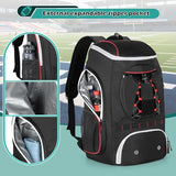 Smasrob Football Bag for Equipment, Football Backpack, Black
