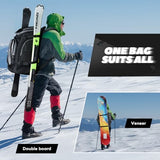 Maelstrom Ski Boot Bag,55L Large Ski Boots Travel Backpack for Men Women，Waterproof Snowboard Boot Bag for Travel Stores Gear Including Ski Helmet, Goggles, Gloves, Skis & Accessories
