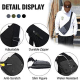 Peicees Small Sling Bag For Men Waterproof Crossbody Bag Man Purse Slim Chest Backpack Shoulder Bag For Travel Hiking