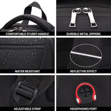 Laptop Backpack for Business Travel and Flight Water Resistant with USB Charging Port Lightweight Durable Large bag for Men and Women Fits 15.6 Inch Laptop Black
