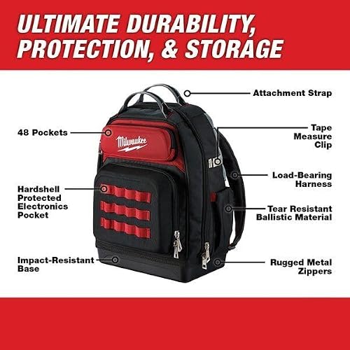 BYOGI Fits Milwaukee 48-22-8201 Ultimate Jobsite Backpack, Red, Black