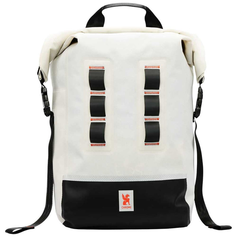 Chrome Industries Urban Ex 20L Rolltop Backpack – Waterproof Backpack with Laptop Sleeve, Reflective Attachment Loops, & Ergonomic Shoulder Straps – Perfect for Travel, Work, & School – Future White