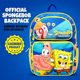 Fast Forward Kid's Licensed 16" SpongeBob Cargo Backpack - Large School Backpack with Multiple Pockets