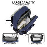 WOLT Laptop Backpack with USB Charging Port Fits Up to 17 Inch Laptop, College Backpack for Men Women, Computer Business Bookbag, Navy