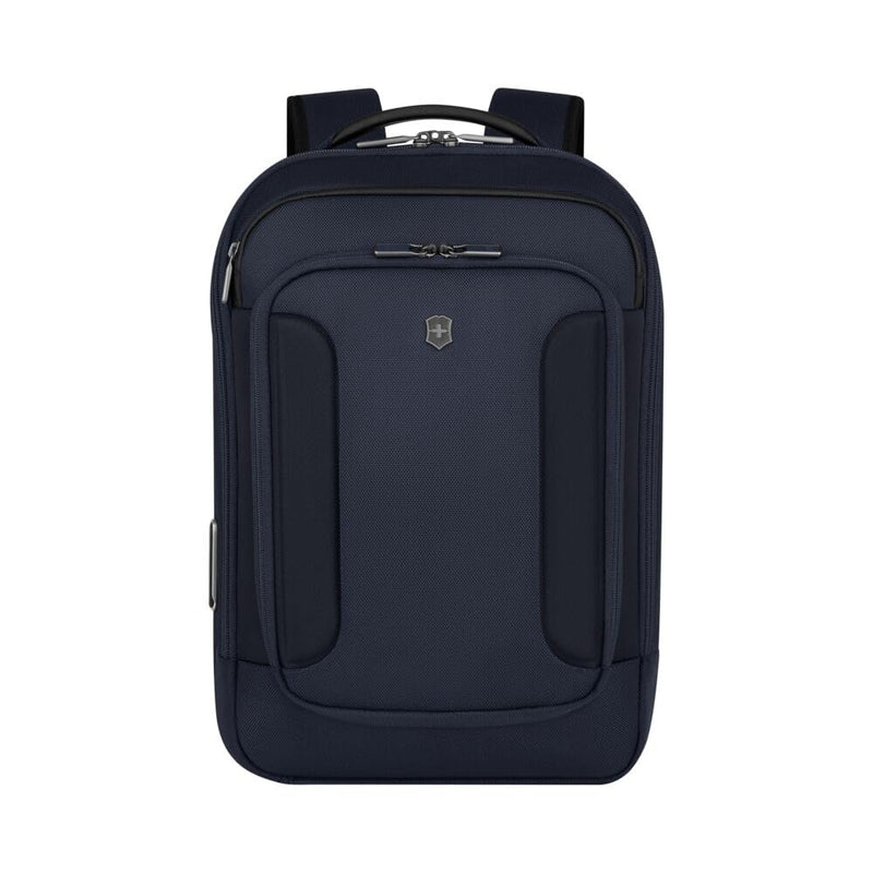 Victorinox Werks Traveler 7.0, Compact Backpack with 14" Laptop and 11" Tablet Compartment, Navy Blue